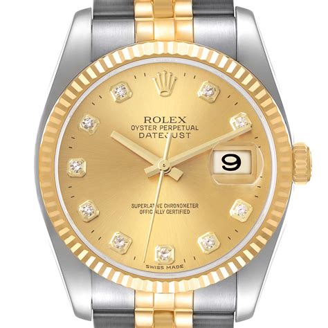 rolex preowned datejust 2 steel and yellow gold|rolex 36mm datejust with diamonds.